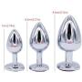 YiFeng 3 Pieces Steel Jewel Butt Play Plug Heart Stand Design Sex Toys for Adults Red