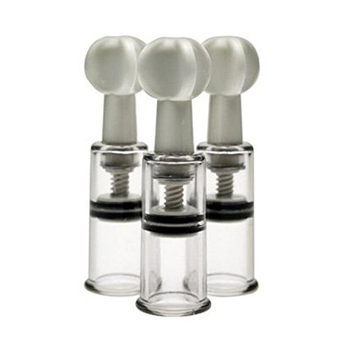 AnHua 3pcs S Size (Dia. 0.7in) Twist No Pump Suction Cupping Nipple Enhancer Enlargement Breast Enlarger Vacuum Rotary bondage Fetish - Firmer, Perkier, Larger Nipples