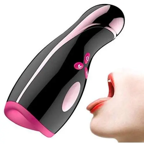 Adullt Toy for Man Pleasure Male Toys Automatical Strong Sucking Powerful Rotating&Thrusting Black Electric Sucktion Cup