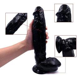 WJL HW Personal Massager 11.8 Inch Big Size Real Feel Boys Skin Female Relax Massager (Color : Black)