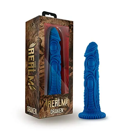 Blush The Realm Draken Silicone Dragon Dildo, Lock On Attachment Compatible, Sex Toy for Women, Sex Toy for Adults, Blue Blush The Realm Draken Silicone Dragon Dildo, Lock On Attachment Compatible, Sex Toy for Women, Sex Toy for Adults, Blue