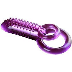 Sexbaby Clitoral Vibrator with Double Cock Rings, Efficient Delay Ejaculation and Stimulate Women Clitoris