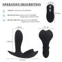 Qhufnng Wand Massager Wearable Novelty Toys with Remote Control Rechargeable for Muscles Neck Shoulder Back Leg Foot Black