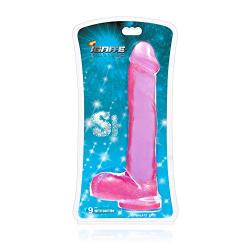 Si Novelties Cock with Balls Suction, Purple, 9 Inch, 19.36 Ounce