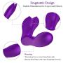 Wearable Wireless Remote Control Clitoris and G-Spot Stimulator, Clitoral Dildo Silicone Vibrators for Adult, Rechargeable Waterproof Vibrate Masturbation G Spotter Stimulator … (Purple)