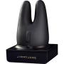 New Luxury Edition Form 2 &quotVibration in Stereo" Dual-Motor Silicone Waterproof Rechargeable Vibrator from Jimmy Jane, Dark Black + 4 oz Anti-Bacterial Spray Toy Cleanser