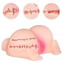2 in 1 Soft Male Mastubration Cup Artificial Real Pussy Male Air-Sucking Toys Manual Control for Him Sexy Underwear Toys for Men T Shirt Two Openings Pussy Ass Design: Sexy, Lotus Pussy and Ass in on