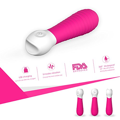 Wand vibrators | Ripple Design | 9 Speed Patterns | Waterproof design | USB Rechargeable | Cordless | Medical-grade Silicone | For Men and Women