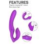 WEI EI Waterproof Dual Motor Silicone Vib Stimulator Remote Control 9 Speeds Msager USB Rechargeable for Women (Purple)