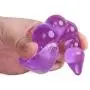 NWDoll Crystal Jellies - TPE Butt Plug Massagers - Ribbed Dildo/Anal Plug - for Beginners (Purple)