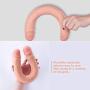Dildo Adult Toy for Lesbian, SHEQU 14.96 Inch Silicone Double Sided Dildo for Women Waterproof Flexible Double Dong with Curved Shaft for Vaginal G-spot and Anal Play (Peters Dick)