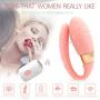 Wireless Remote Control Rechargeable Mini Finger Massager with Strong Patterns Handsfree USB Waterproof Massager Wand (U Shape)(Pink)