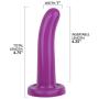 Silicone Dildo - Gentle Curve for G-Spot Stimulation - Suction Cup Base for Strap On Harness