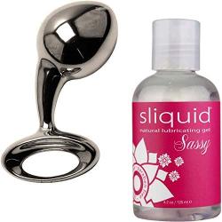 Njoy Pure Plug Large with Sliquid Sassy Anal Lube