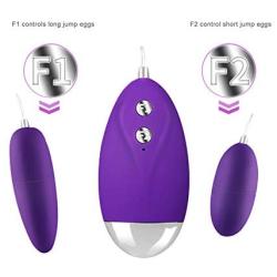 Remote Control Waterproof Double Jumping Egg Massager Doctor Recommended for Bladder Control & Pelvic Floor Exercises Female Clǐtòris Stimulatòr Toy -Purple by ALBK