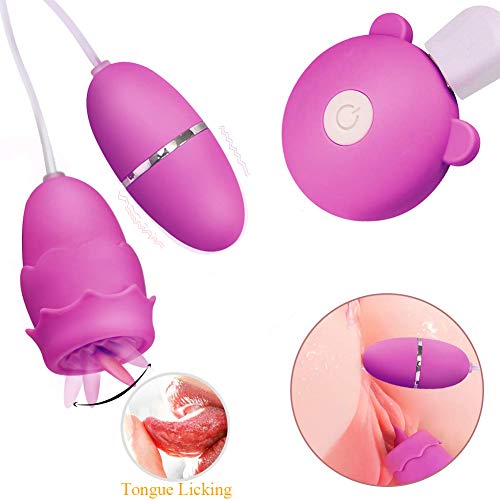 SYOSIN SHUANGMI 2 in 1 Balls Kit Vibrators - Massager Ben Wa Balls for Women & Silicone Massager USB Rechargeable & Pelvic Floor Exercises(Purple)