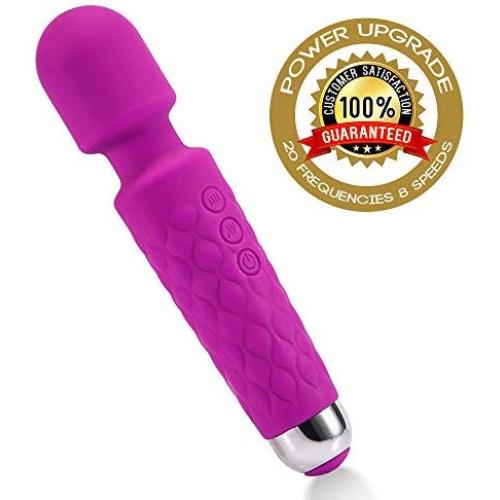 Magic Wand Personal Massager-Allovers Super Powerful 8 Speeds & 20 Pulsating Vibrations,Handheld,Rechargeable,Mini,Waterproof for Back Neck Shoulder Deep Tissue Muscle Massage