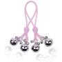 Demarkt 1 Pair Adjustable Nipple Clamps Clips String Clamps Silver Jingle Bell Tasse