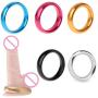 CONtenct-Toy Aluminum Alloy Eggplant Rings Brother Ring Adult Delay Male Ejaculation Daily Toys with Black