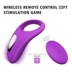 Vibrating Cock Ring with Wireless Control,Waterproof USB Rechargeable Penis Ring Vibrator,Sex Toy for Male Female or Couples