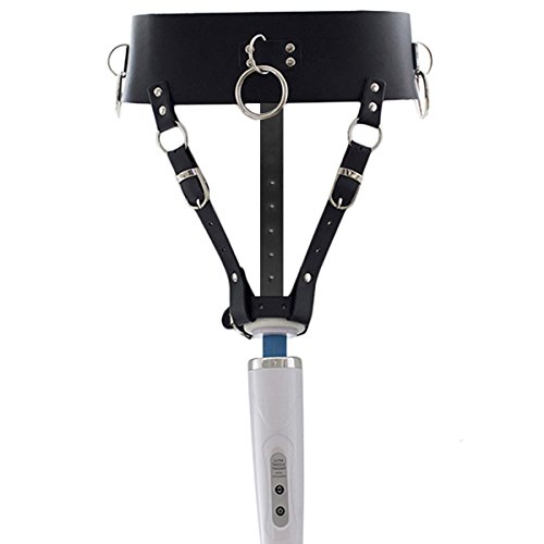 Strap-on Forced PU Leather Waist Belt Harness Holder (wand or vibrator not included)