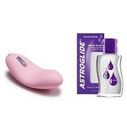 Perfect Curved Petite Luxury Stimulator Pink by SVAKOM & 2.5 Oz Astroglide Water-Based Lubricant