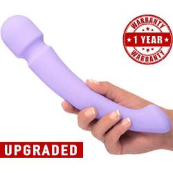 Cordless Wand Massager - Dual Independent Motor - 3X Speeds 65x Patterns - Muscle & Sports Recovery - Strong Vibration - USB Rechargeable - Waterproof - Travel Friendly - Light Purple