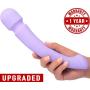 Cordless Wand Massager - Dual Independent Motor - 3X Speeds 65x Patterns - Muscle & Sports Recovery - Strong Vibration - USB Rechargeable - Waterproof - Travel Friendly - Light Purple