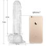 Saiksi 7.8" Lifelike Huge Dildo Realistic Penis Waterproof Sex Toys with Suction Cup Base & Balls 100% Satisfaction Guaranteed (clear)