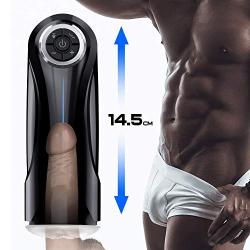 Male Masturbator Cup Electric Adult Sex Toys for Men with 5 Powerful Thrusting Modes and 3D Realistic Vagina Pussy Stroker Masturbation Male Vibrator, 6 Speeds Control 3 Female Sexy Moans