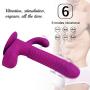 YiFeng Wireless Remote Control G-spot Dildo Vibrator, Fexible Stretching Rotating Rabbit Vibrator for Clitoris & Anal Stimulation