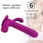 YiFeng Wireless Remote Control G-spot Dildo Vibrator, Fexible Stretching Rotating Rabbit Vibrator for Clitoris & Anal Stimulation