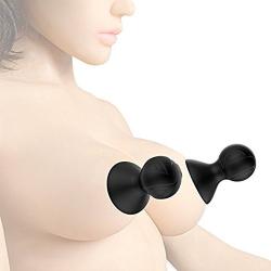 Metal Female Breast Clip, Comfortable Rubber Coated Clamps with Suction Cup fit for Adult Game