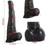 Mkxiaowei Giant Dildo, Realistic Dildo Penis Powerful Sucker, Very Flexible and Realistic Big Man Penis, Glans and Testicles, Real Penis Copy of The Penis, 40.5 cm
