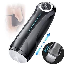 2019 New Male Masturbator Cup Electric Pump with 5 Powerful Thrusting Modes,Fondlove 3D Realistic Vigina Pocket Pussy Adult Sex Toys for Man Masturbation with 6 Speed Frequency & 3 Female Moans