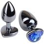 Romi Heart shaped Stainless Steel Anal Butt Plugs Anal Trainer Toys, Personal Massager for Unisex Masturbation (Small Plug)