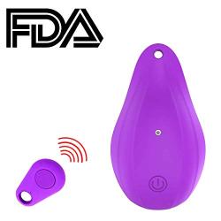 Wearable Personal Wireless Electric Massager,Cordless Remote Control,Waterproof Portable Mini Size，Powerful Frequency Massage for Neck Back Shoulder Body Muscle Relax-Purple
