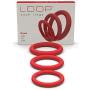 Super Soft Red Cock Ring Erection Enhancing 3 Pack by Lynk Pleasure Products, 100% Medical Grade Pure Silicone Penis Ring Set for Extra Stimulation for Him - Bigger, Harder, Longer Penis