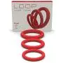 Super Soft Red Cock Ring Erection Enhancing 3 Pack by Lynk Pleasure Products, 100% Medical Grade Pure Silicone Penis Ring Set for Extra Stimulation for Him - Bigger, Harder, Longer Penis