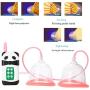 Breast Enlargement Enhancer, Strength Adjustable Powerful Female Vacuum Breast Machine Double Suction Cup Firmer Massager USB Charging(Medium Cup (AB Cup))