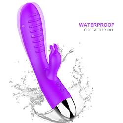 30 Frequency Cordless Soft Wireless Pleasure Dual Motor Waterproof USB Cable Rechargeable Quiet Vi-bration Relax Tool Rotating Stretchable Modes (Color:Purple)