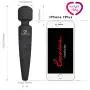 Cordless Wand,Silicone Massage Stick Tool for Relaxation,10 Powerfull Modes,Black