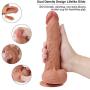 8.9 Inch Realistic Dîldɔ with Suction Cup Ultra Soft Medical Grade Si-licone Rod for Women