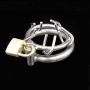 GKWJD-Chástí-ty Belt Cock Lock Wearable Removable Male Device Chasteness Stainless Steel Metal Protector Panties for Men Beginners D238 (Size : 40mm)