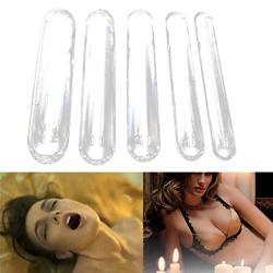 Female Masturbation Huge Faux Crystal Glass Butt Plug Dildo Rod Massage Stick - 4 cm