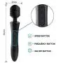 Cordless Wand Handheld Massager Magic Body Therapy Electric 10X Multi-Speed Strong Vibration USB Rechargeable Black Cordless Wand Handheld Massager Magic Body Therapy Electric 10X Multi-Speed Strong Vibration USB Rechargeable Black