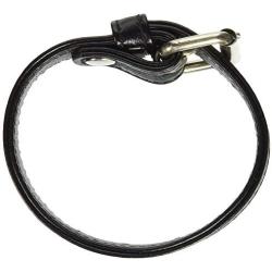 M2m Cock Ring, Leather with Buckle, Black