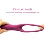 IMO Full Silicone Vibrating Cock Ring - Waterproof Rechargeable Penis Ring Vibrator - Sex Toy for Male or Couples (Wine Red)