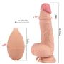 8 Inch Realistic Ejaculating Ultra-soft Dildo with Suction Cup, Lifelike Squiring Cock Anal Sex Toy with Valve, Fondlove Large Thick Penis Strap on Dildo for Female Masturbation