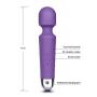 PhiloToys Woman Handheld Electric Body Wand Massager-8 Powerful Vibration Speeds & 20 Pattern-Personal Therapeutic Wandheld, for Back, Neck, Muscle Aches and Body Relaxing- USB Rechargeable